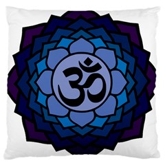 Ohm Lotus 01 Large Cushion Case (two Sided)  by oddzodd