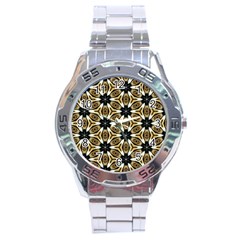 Faux Animal Print Pattern Stainless Steel Watch by GardenOfOphir