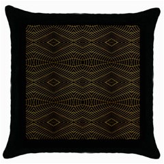 Futuristic Geometric Design Black Throw Pillow Case by dflcprints