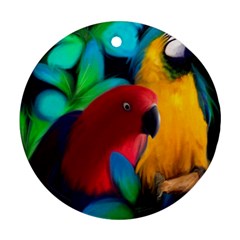 Two Friends Round Ornament (two Sides) by JulianneOsoskeFeathers