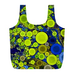 Polka Dot Retro Pattern Reusable Bag (l) by OCDesignss