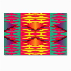 Colorful Tribal Texture Postcard 4 x 6  (pkg Of 10) by LalyLauraFLM