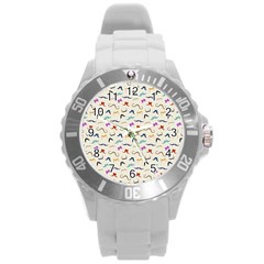 Mustaches Plastic Sport Watch (large) by boho