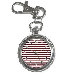 Marsala Stripes Key Chain Watch by ElenaIndolfiStyle