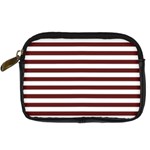 Marsala Stripes Digital Camera Leather Case Front