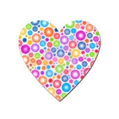 Candy Color s Circles Magnet (heart) by KirstenStar