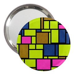 Squares And Rectangles 3  Handbag Mirror by LalyLauraFLM