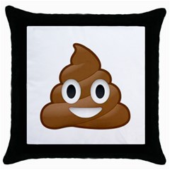 Poop Throw Pillow Cases (black) by redcow