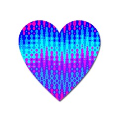 Melting Blues And Pinks Heart Magnet by KirstenStar