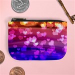 Lovely Hearts, Bokeh Mini Coin Purses Front
