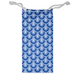 Awesome Retro Pattern Blue Jewelry Bags by ImpressiveMoments