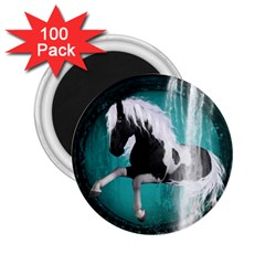 Beautiful Horse With Water Splash  2 25  Magnets (100 Pack)  by FantasyWorld7