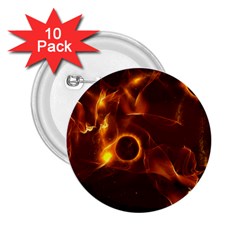 Fire And Flames In The Universe 2 25  Buttons (10 Pack)  by FantasyWorld7