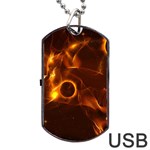 Fire And Flames In The Universe Dog Tag USB Flash (Two Sides)  Front