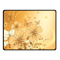 Wonderful Flowers With Butterflies Double Sided Fleece Blanket (small)  by FantasyWorld7