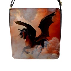 The Dark Unicorn Flap Messenger Bag (l)  by FantasyWorld7