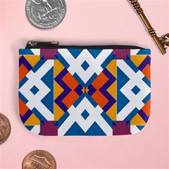 Shapes In Rectangles Pattern Mini Coin Purse by LalyLauraFLM