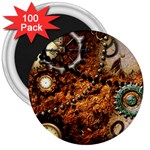 Steampunk In Noble Design 3  Magnets (100 pack) Front