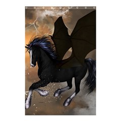 Awesome Dark Unicorn With Clouds Shower Curtain 48  X 72  (small)  by FantasyWorld7