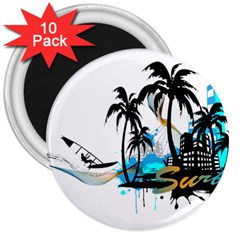 Surfing 3  Magnets (10 Pack)  by EnjoymentArt