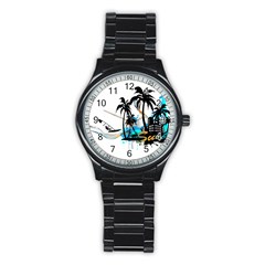 Surfing Stainless Steel Round Watches by EnjoymentArt