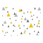 Pastel Random Triangles Modern Pattern Double Sided Flano Blanket (Mini)  35 x27  Blanket Back