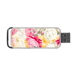 Colorful Floral Collage Portable Usb Flash (two Sides) by Dushan