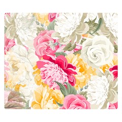 Colorful Floral Collage Double Sided Flano Blanket (small)  by Dushan