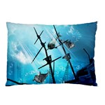 Underwater World With Shipwreck And Dolphin Pillow Cases (Two Sides) Back