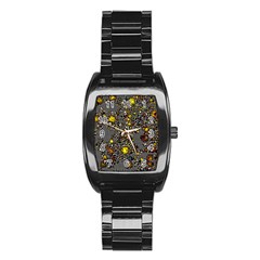 Sci Fi Fantasy Cosmos Yellow Stainless Steel Barrel Watch by ImpressiveMoments
