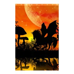 Beautiful Unicorn Silhouette In The Sunset Shower Curtain 48  X 72  (small)  by FantasyWorld7