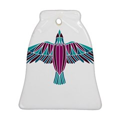 Stained Glass Bird Illustration  Bell Ornament (2 Sides) by carocollins