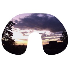  Sunset Over The Valley Travel Neck Pillows by canvasngiftshop