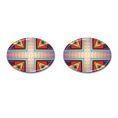 Cross And Other Shapes Cufflinks (oval) by LalyLauraFLM