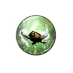 Wonderful Sea Turtle With Bubbles Hat Clip Ball Marker Front
