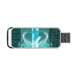 Snowboarder With Snowboard Portable Usb Flash (one Side) by FantasyWorld7