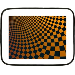 Abstract Square Checkers  Double Sided Fleece Blanket (mini)  by OZMedia
