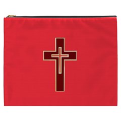 Red Christian Cross Cosmetic Bag (xxxl) by igorsin