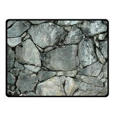 Grey Stone Pile Double Sided Fleece Blanket (small)  by trendistuff