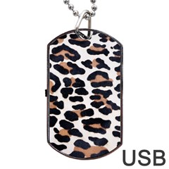 Black And Brown Leopard Dog Tag Usb Flash (one Side) by trendistuff