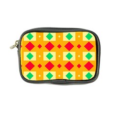 Green Red Yellow Rhombus Pattern 	coin Purse by LalyLauraFLM