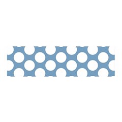 Blue Polkadot Satin Scarf (oblong) by Zandiepants