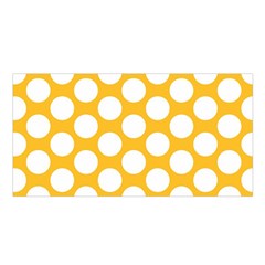 Sunny Yellow Polkadot Satin Shawl by Zandiepants
