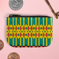 Shapes And Stripes  	mini Coin Purse by LalyLauraFLM