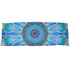 Sapphire Ice Flame, Light Bright Crystal Wheel Body Pillow Case (dakimakura) by DianeClancy