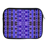 Blue Black Geometric Pattern Apple iPad 2/3/4 Zipper Cases Front