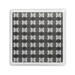 Black White Gray Crosses Memory Card Reader (square)  by yoursparklingshop