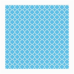 Bright Blue Quatrefoil Pattern Medium Glasses Cloth by Zandiepants