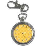 Sunny yellow quatrefoil pattern Key Chain Watch Front