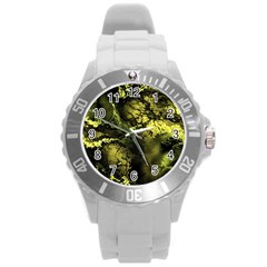Amazing Fractal 24 Round Plastic Sport Watch (l) by Fractalworld